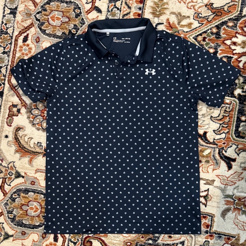 Under Armour Navy Polo with White Design